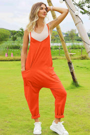 Double Take Full Size Sleeveless V-Neck Pocketed Jumpsuit - Sunny Side Store Trendsi  33.00