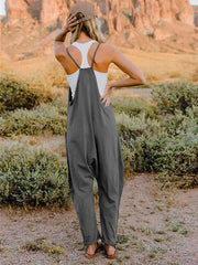 Double Take Full Size Sleeveless V-Neck Pocketed Jumpsuit - Sunny Side Store Trendsi  33.00