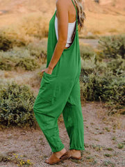 Double Take Full Size Sleeveless V-Neck Pocketed Jumpsuit - Sunny Side Store Trendsi  33.00