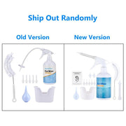 Ear Irrigation Washing Kit Ear Wax Cleaning Tool Ear Wax Removal Set Ear Cleaning With Squeeze Bulb/Syringe/Brush For Adults Kid - Sunny Side Store QIUGUO Official Store  34.95