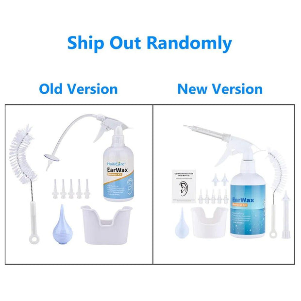 Ear Irrigation Washing Kit Ear Wax Cleaning Tool Ear Wax Removal Set Ear Cleaning With Squeeze Bulb/Syringe/Brush For Adults Kid - Sunny Side Store QIUGUO Official Store  34.95