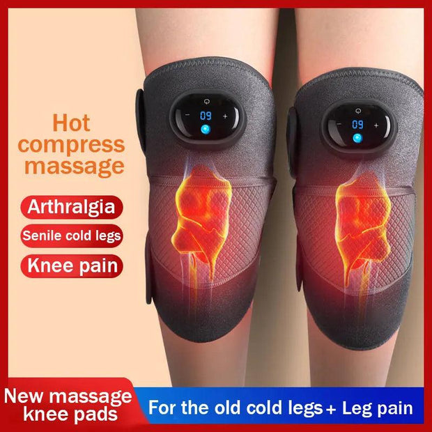 Electric Heating Shoulder leg Massage Belt  Massager Hot Compress Therapy Support for Arthritis Joint Pain Relief Cold Leg Knee Sunny Side Store