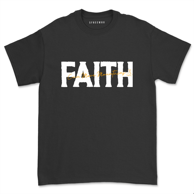 Faith Can Move Mountains Shirt Unisex Casual Christian Prayer Religious Tee Tops Nature Lover Gift - Sunny Side Store SFNeewho Black-3XL 15.00