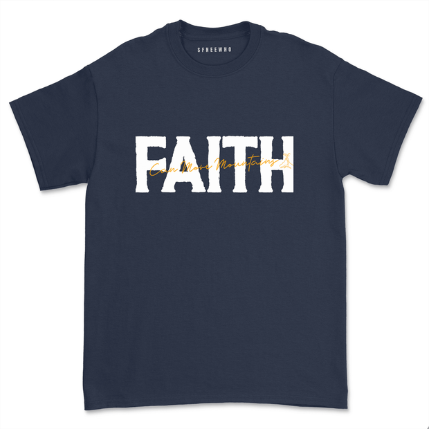 Faith Can Move Mountains Shirt Unisex Casual Christian Prayer Religious Tee Tops Nature Lover Gift - Sunny Side Store SFNeewho Navy-Blue-3XL 15.00