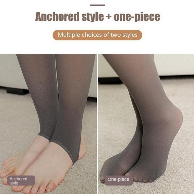 Fleece Lined Thermal Fake Pantyhose - Sunny Side Store