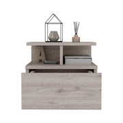 Floating Nightstand Flopini, One Drawer, Light Gray Finish