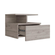 Floating Nightstand Flopini, One Drawer, Light Gray Finish