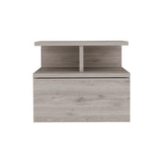 Floating Nightstand Flopini, One Drawer, Light Gray Finish