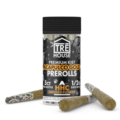 HHC Flower - Acapulco Gold Pre Rolls - 5ct - By TRE House TRE House