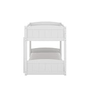 Hillsdale Alexis Contemporary Wood Arch Twin Over Twin Floor Bunk Bed with Slats, White Sunny Side Store