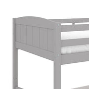 Hillsdale Alexis Contemporary Wood Arch Twin Over Twin Floor Bunk Bed with Slats, White Sunny Side Store