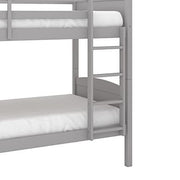 Hillsdale Alexis Contemporary Wood Arch Twin Over Twin Floor Bunk Bed with Slats, White Sunny Side Store