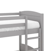 Hillsdale Alexis Contemporary Wood Arch Twin Over Twin Floor Bunk Bed with Slats, White Sunny Side Store