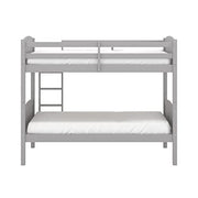 Hillsdale Alexis Contemporary Wood Arch Twin Over Twin Floor Bunk Bed with Slats, White Sunny Side Store