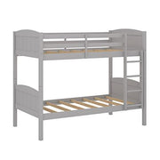 Hillsdale Alexis Contemporary Wood Arch Twin Over Twin Floor Bunk Bed with Slats, White Sunny Side Store