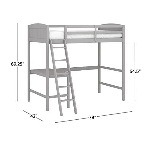 Hillsdale Alexis Contemporary Wood Arch Twin Over Twin Floor Bunk Bed with Slats, White Sunny Side Store