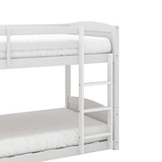 Hillsdale Alexis Contemporary Wood Arch Twin Over Twin Floor Bunk Bed with Slats, White Sunny Side Store