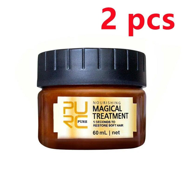 Magical Hair Treatment Mask 5 Seconds Repair Dry Damage Root Keratin Hair & Scalp Treatment Deep Hair Care Mask TSLM1 - Sunny Side Store Unique makeup garden Store 2PCS-France 28.02