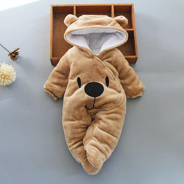 New Born Baby Footies 2022 Winter Warm Clothing 3 9 6 12 Month Baby Kids Boys Girls Cotton Newborn Toddler Infant Footies Sunny Side Store