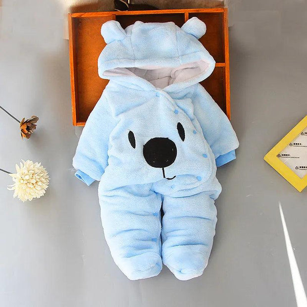 New Born Baby Footies 2022 Winter Warm Clothing 3 9 6 12 Month Baby Kids Boys Girls Cotton Newborn Toddler Infant Footies Sunny Side Store