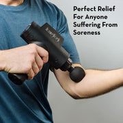 Percussion Massage Gun - Deep Tissue Muscle Massager for Athletes - Quiet, Portable, and Effective - 6 Interchangeable Heads Included