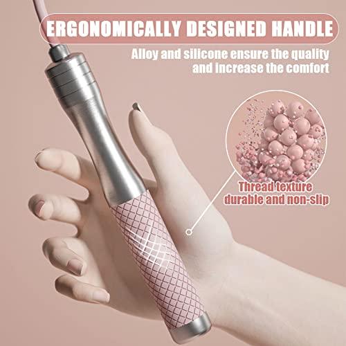 𝐒𝐩𝐞𝐞𝐝 𝐉𝐮𝐦𝐩 𝐑𝐨𝐩𝐞 𝐟𝐨𝐫 𝐅𝐢𝐭𝐧𝐞𝐬𝐬 - Skipping Rope for Women Men Exercise with Adjustable Length Jumping Rope and Alloy & Silicone Handles Suitable for Workout Boxing Home Gym Sunny Side Store