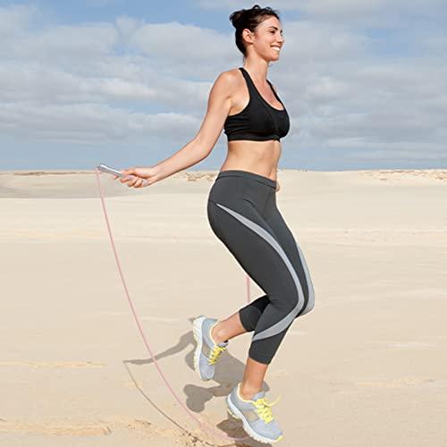 𝐒𝐩𝐞𝐞𝐝 𝐉𝐮𝐦𝐩 𝐑𝐨𝐩𝐞 𝐟𝐨𝐫 𝐅𝐢𝐭𝐧𝐞𝐬𝐬 - Skipping Rope for Women Men Exercise with Adjustable Length Jumping Rope and Alloy & Silicone Handles Suitable for Workout Boxing Home Gym Sunny Side Store