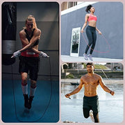 𝐒𝐩𝐞𝐞𝐝 𝐉𝐮𝐦𝐩 𝐑𝐨𝐩𝐞 𝐟𝐨𝐫 𝐅𝐢𝐭𝐧𝐞𝐬𝐬 - Skipping Rope for Women Men Exercise with Adjustable Length Jumping Rope and Alloy & Silicone Handles Suitable for Workout Boxing Home Gym Sunny Side Store