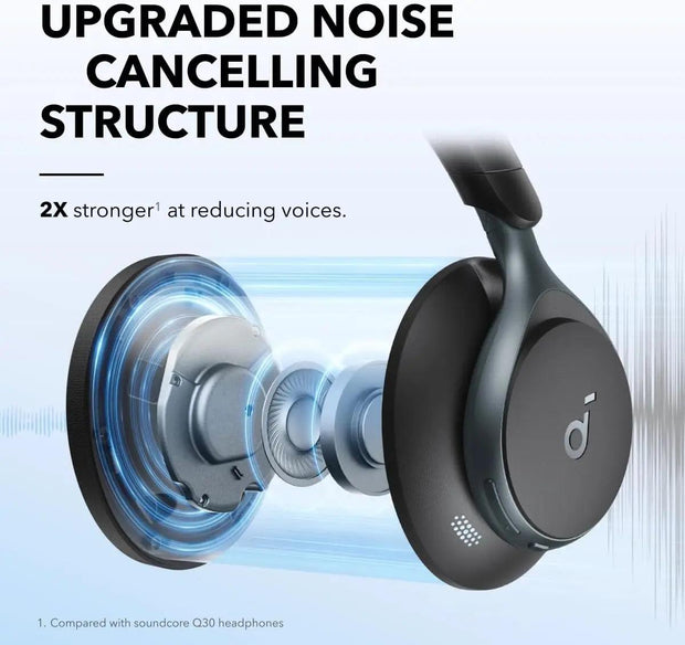 Soundcore by  Space One Active Noise Cancelling Headphones 2X Stronger Voice Reduction 40H ANC Playtime App Control