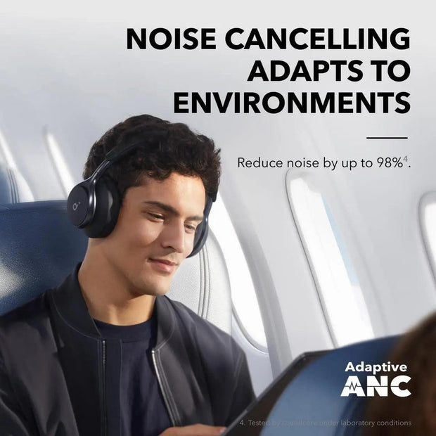 Soundcore by  Space One Active Noise Cancelling Headphones 2X Stronger Voice Reduction 40H ANC Playtime App Control