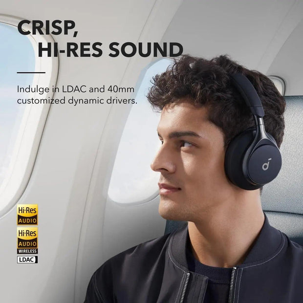 Soundcore by  Space One Active Noise Cancelling Headphones 2X Stronger Voice Reduction 40H ANC Playtime App Control