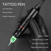 Tattoo Rotary Pen Machine Kit Strong Quiet Motor DC Cable Tattoo Ink Cartridge Permanent Makeup Supply Guns Tattooist Body Art - Sunny Side Store Atomus Store  58.47