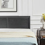 VECELO Twin Size Platform Bed Frame with Black Wood Headboard, Mattress Foundation, Strong Metal Slats Support, No Box Spring Needed Sunny Side Store