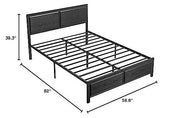 VECELO Twin Size Platform Bed Frame with Black Wood Headboard, Mattress Foundation, Strong Metal Slats Support, No Box Spring Needed Sunny Side Store