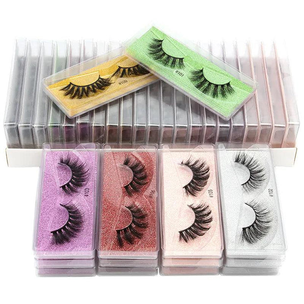 Wholesale Mink Eyelashes 4/10/30/100pcs 3d Mink Lashes Natural fake Eyelashes messy false Eye lashes Makeup False Lashes In Bulk - Sunny Side Store MEISHENJIE Official Store  14.70