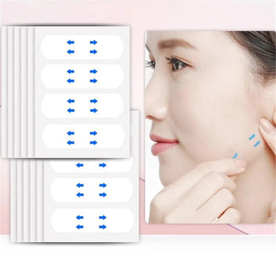 Yoxier 40Pcs/10Sheets/Pack Waterproof V Face Makeup Adhesive Tape Invisible Breathable Lift Face Sticker Lifting Tighten Chin Sunny Side Store